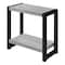 Monarch Specialties Accent Table - 22"H / Grey / Black Metal I 2082 - alternate 1